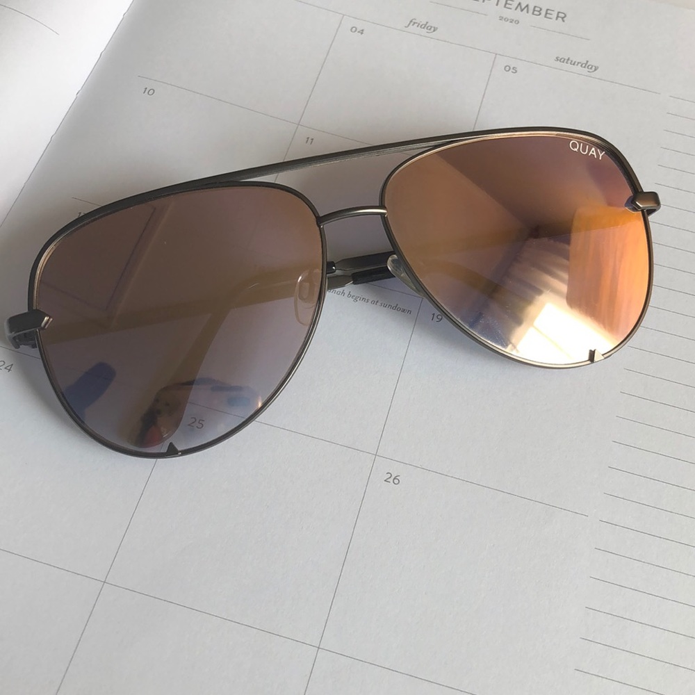 Rose Gold & Gun Metal High Key Sunglasses
